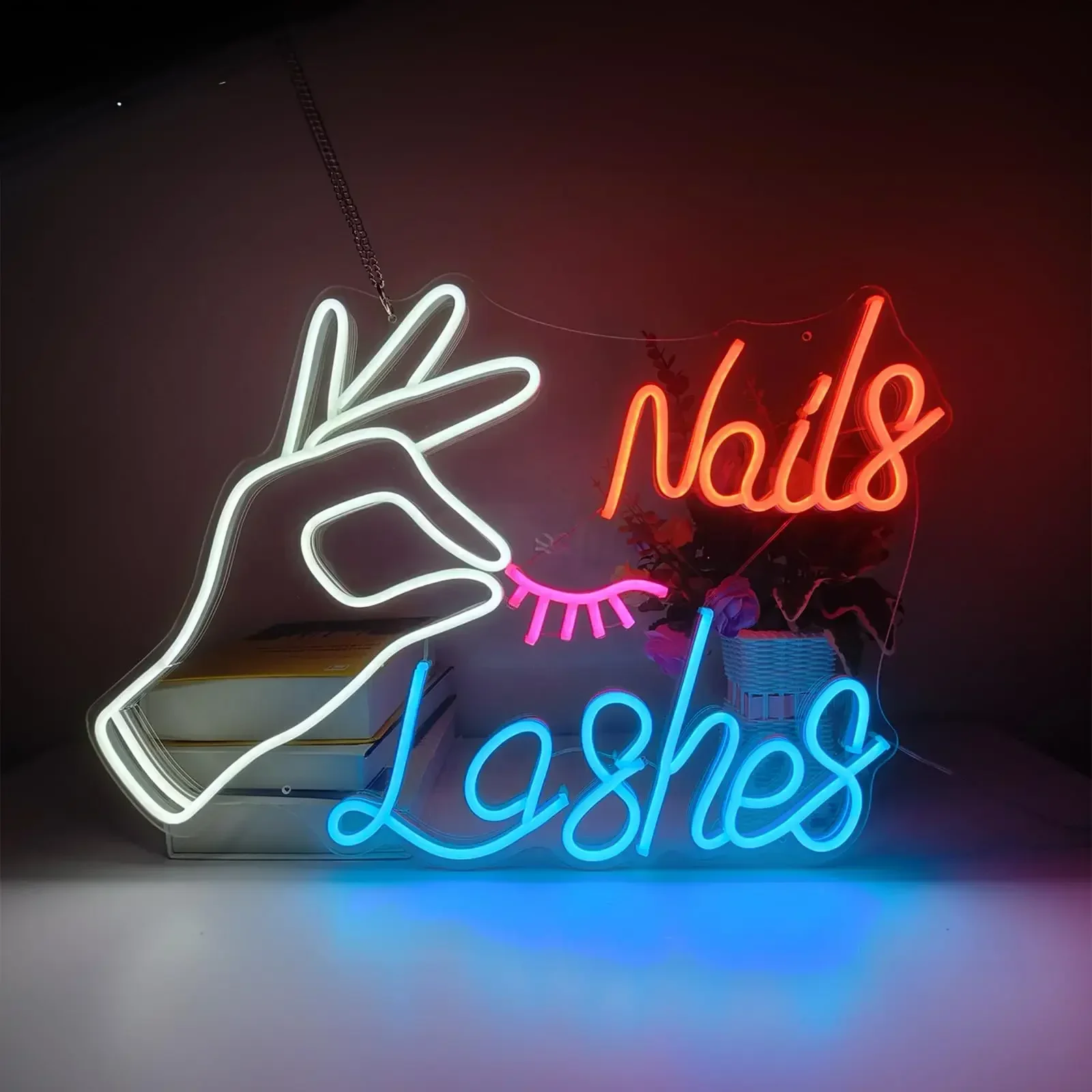 Eyelash Extension Logo - Insegna al neon per ciglia a