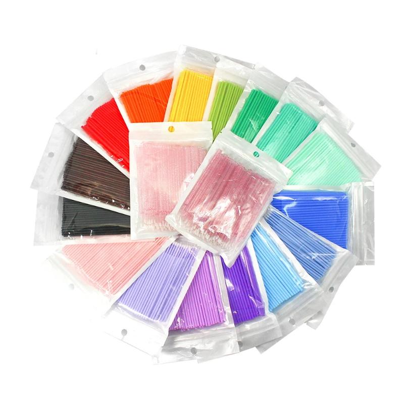 Eyelash Extension Options - Confezione da 50/100 Bastoncini Monouso Multicolore