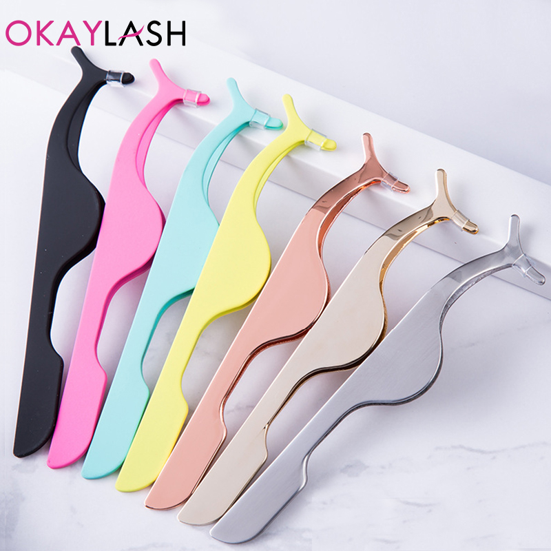 Eyelash Extension Logo - OKAYLASH Pinzette per ciglia finte in