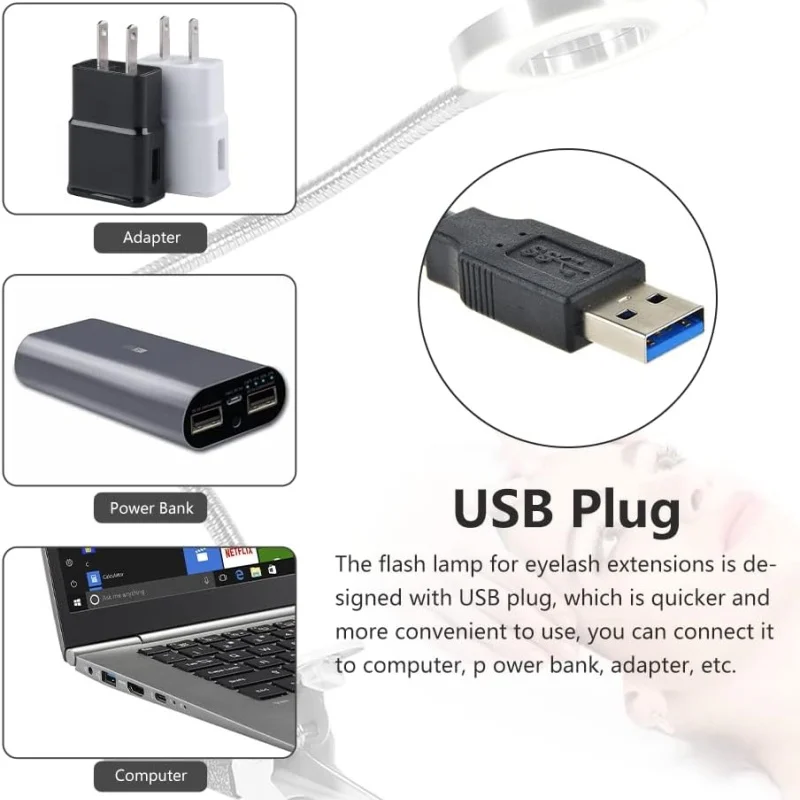 Lampada per ciglia USB Luce a  - Eyelash Extension Options recensione e prezzo