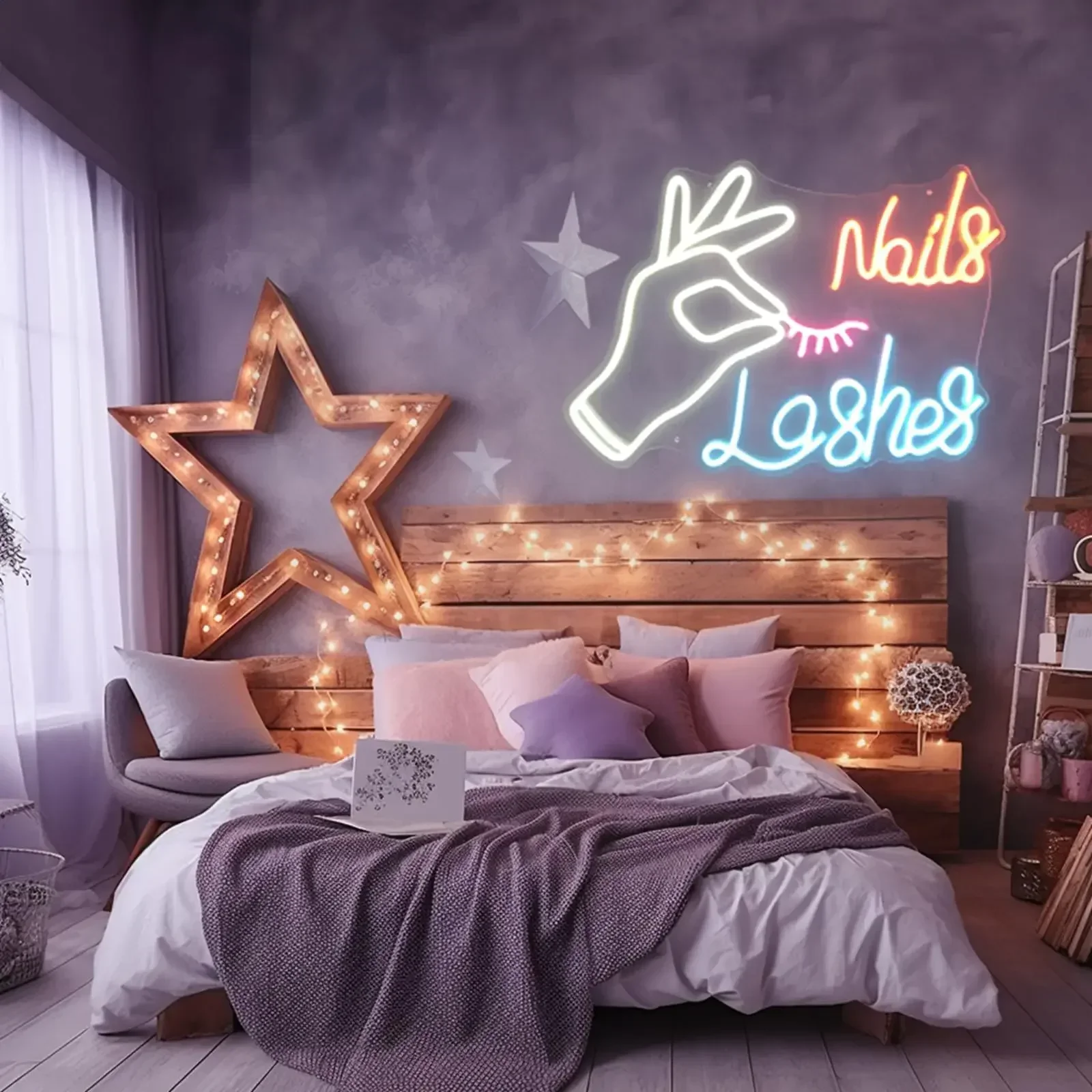 Insegna al neon per ciglia a L - Eyelash Extension Logo recensione e prezzo